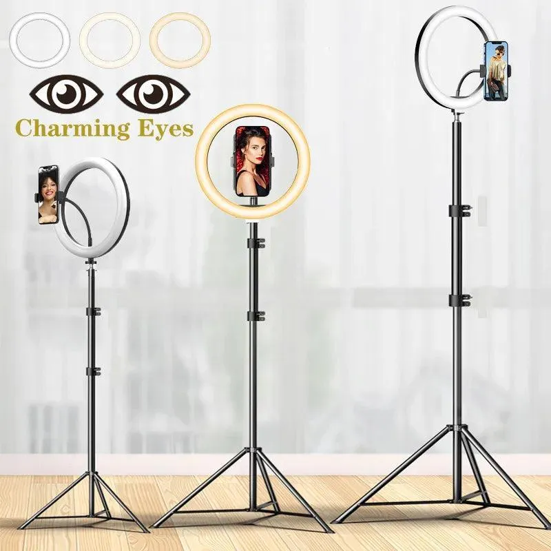 Professional LED Ring Light Kit with Bluetooth Remote for Makeup, Photography, and Video Creation