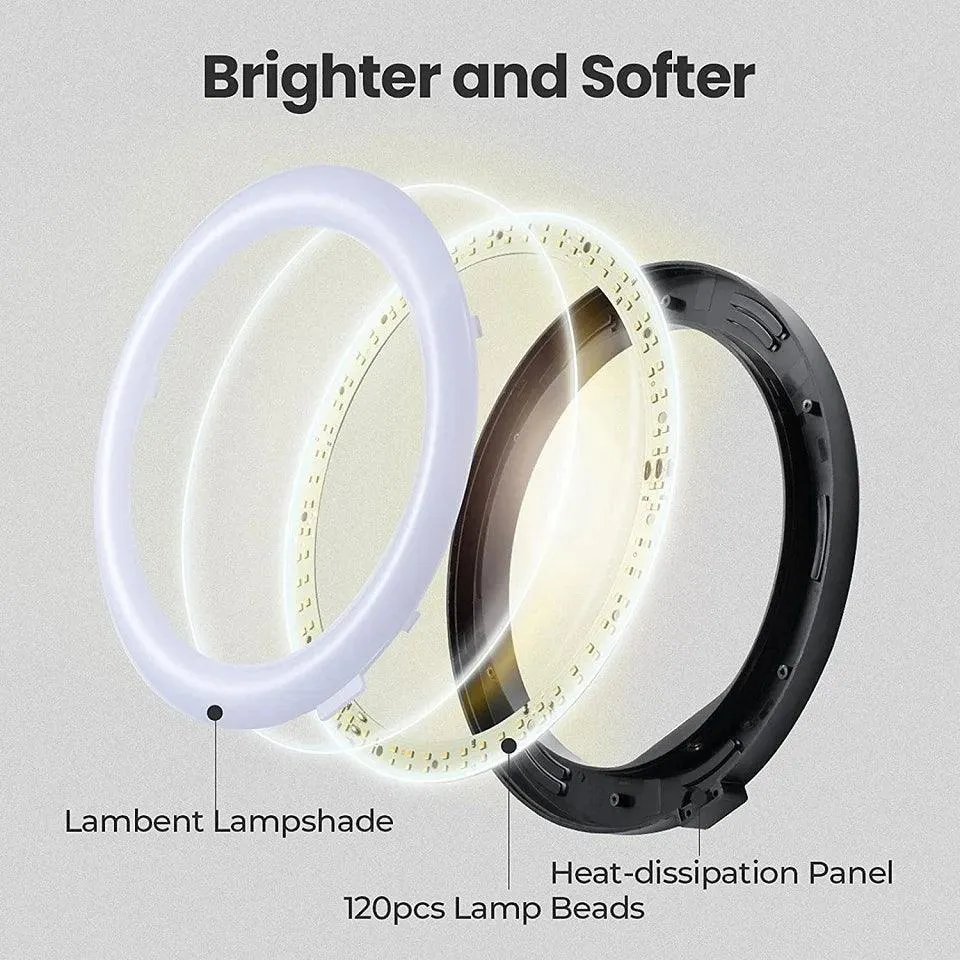 Professional LED Ring Light Kit with Bluetooth Remote for Makeup, Photography, and Video Creation