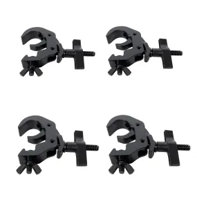 ProX T-C12H-BLKX4 Set of 4 Aluminum Self-Locking M10 Clamp with Big Wing Knob for 2" Truss Tube Capacity 330 lbs. Black Finish