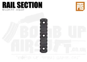 PTS Enhanced 9 Slot M-Lok Rail Section