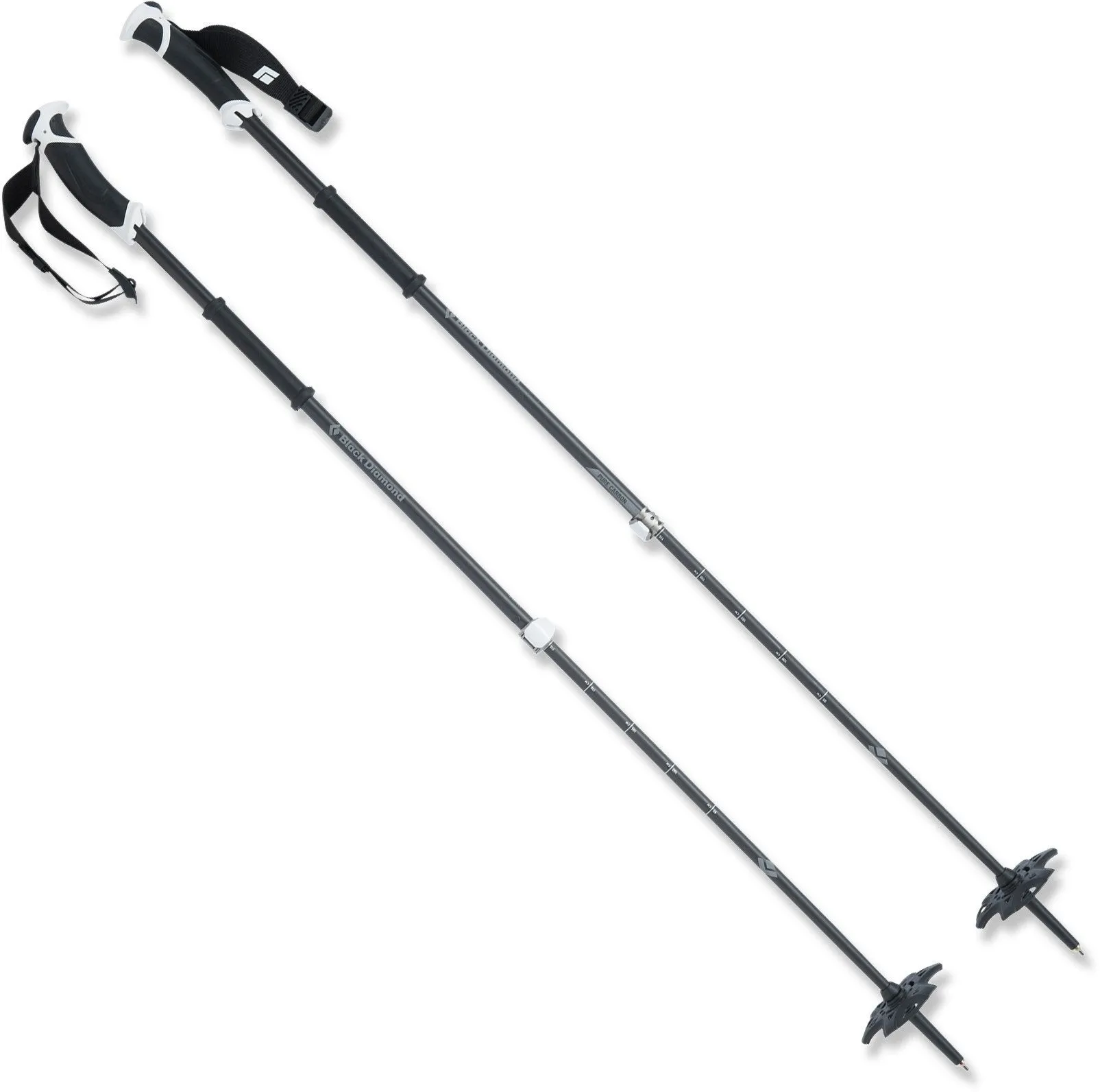 Pure Carbon Ski Poles - Pair