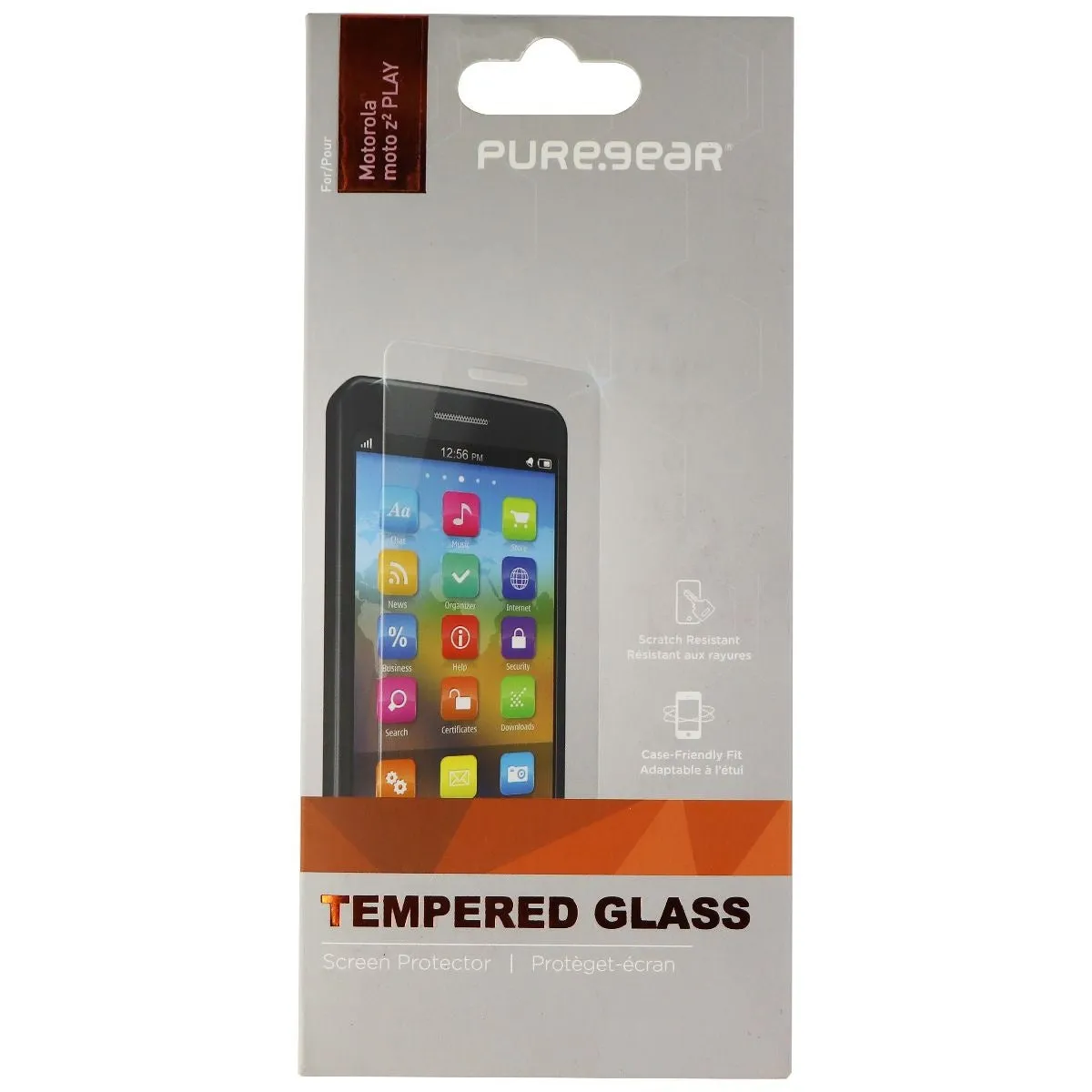 PureGear Tempered Glass Screen Protector for Motorola Moto Z2 Play - Clear