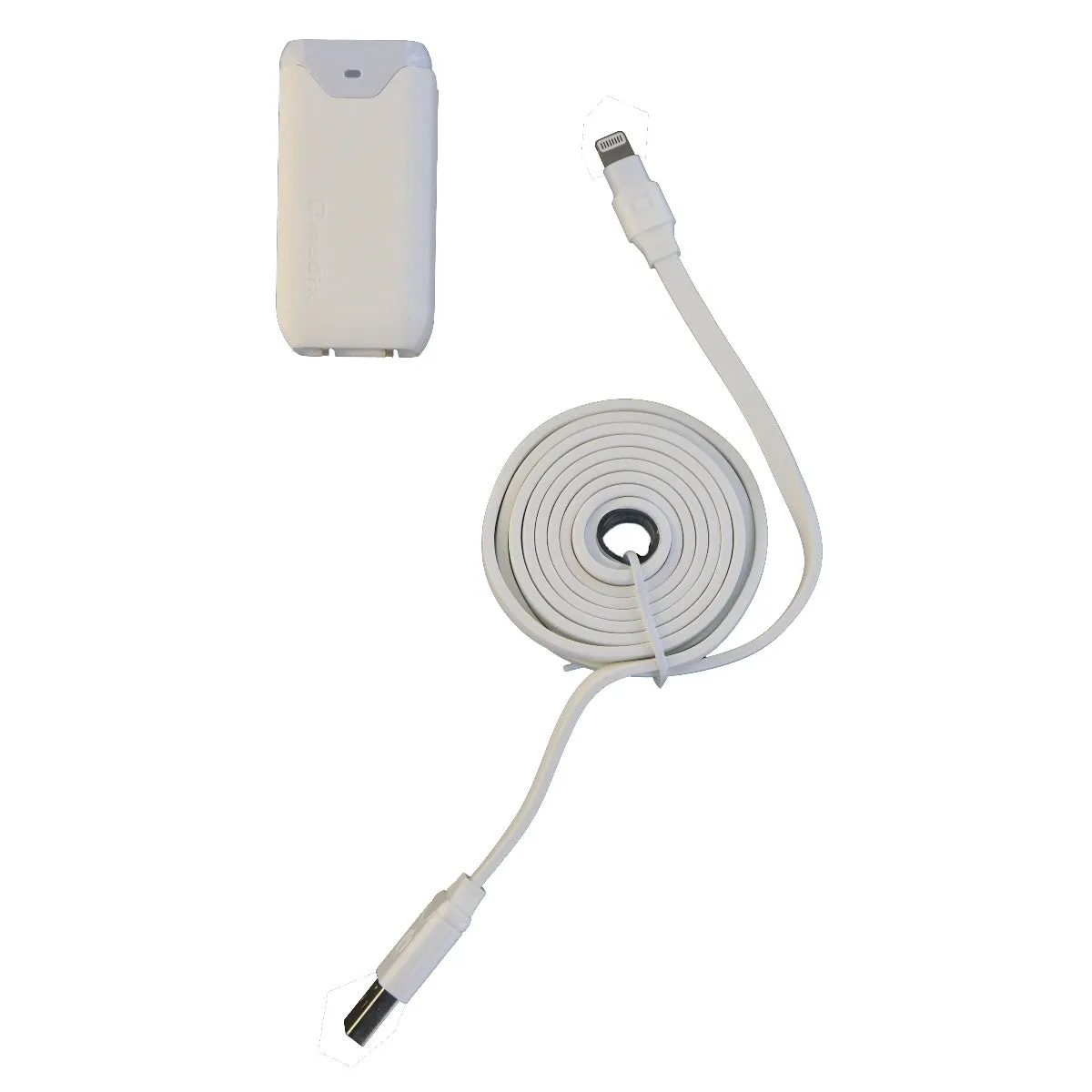 Qmadix Apple Certified 6Ft Cable with 2.4A USB Wall Adapter - White