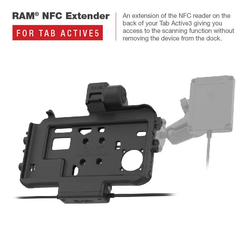 RAM® Low-Profile Power   Single USB Dock for Tab Active5 & 3 (RAM-HOL-SAM58CPT-1AU)