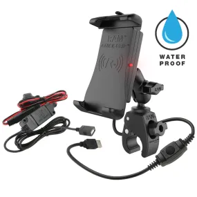 RAM Mount Quick-Grip Waterproof Wireless Charging Mount w/Tough-Claw [RAM-B-400-A-UN14W-V7M]