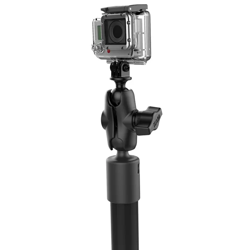 RAM® Tough-Pole™ 24" Action Camera Mount with Single Pipe & Track Base