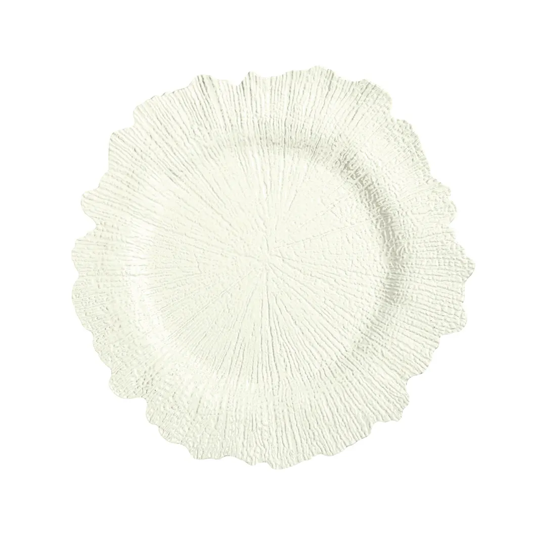 Reef Acrylic Charger Plate - Ivory