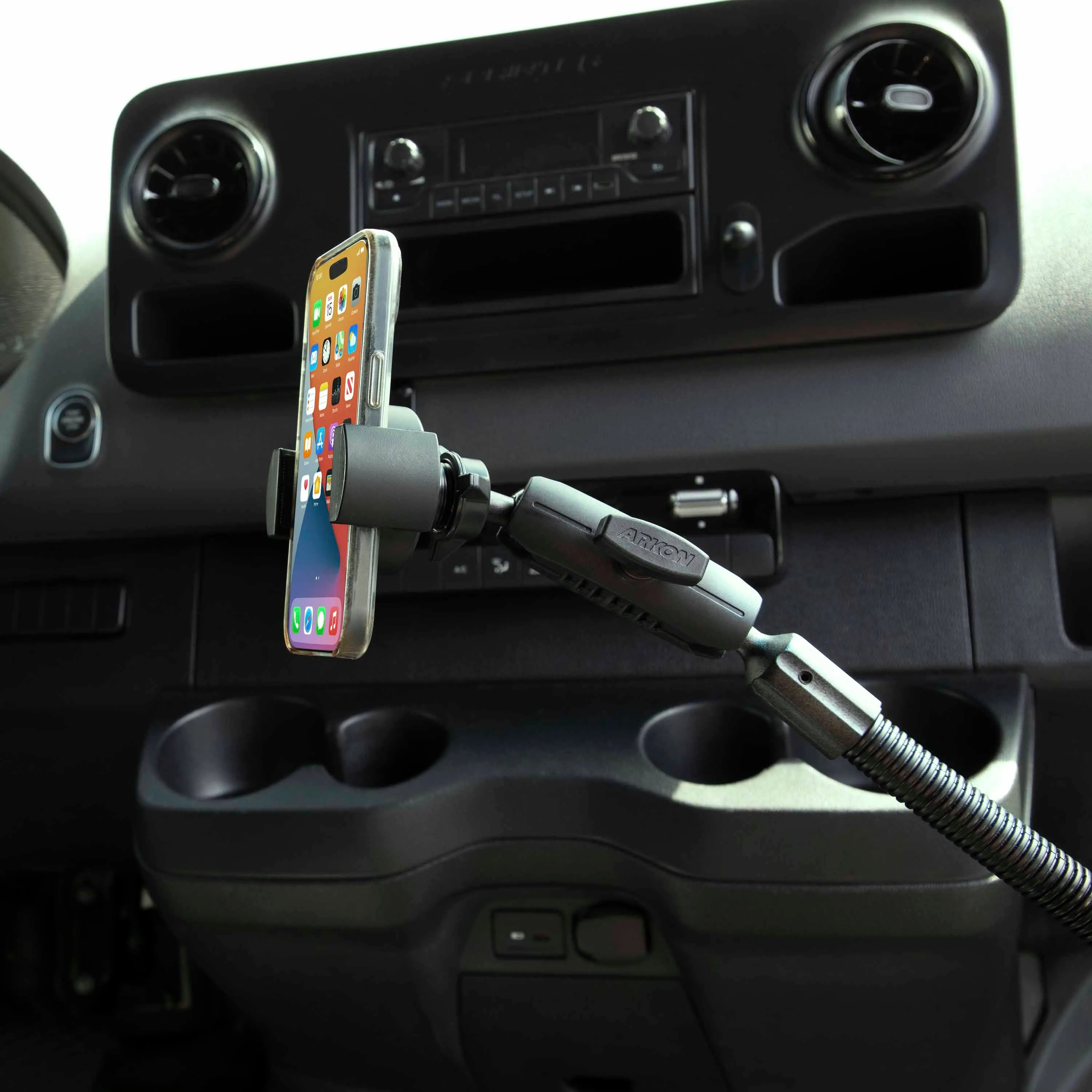 RoadVise® XL Heavy-Duty Seat Rail or Floor Tablet or Phone Mount