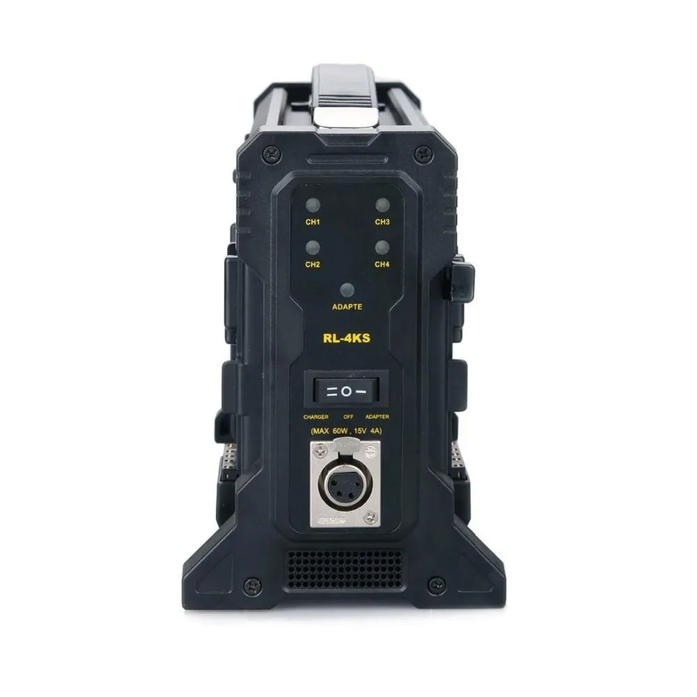 Rolux RL-4KS 4-Channel V-mount Li-ion Battery Charger