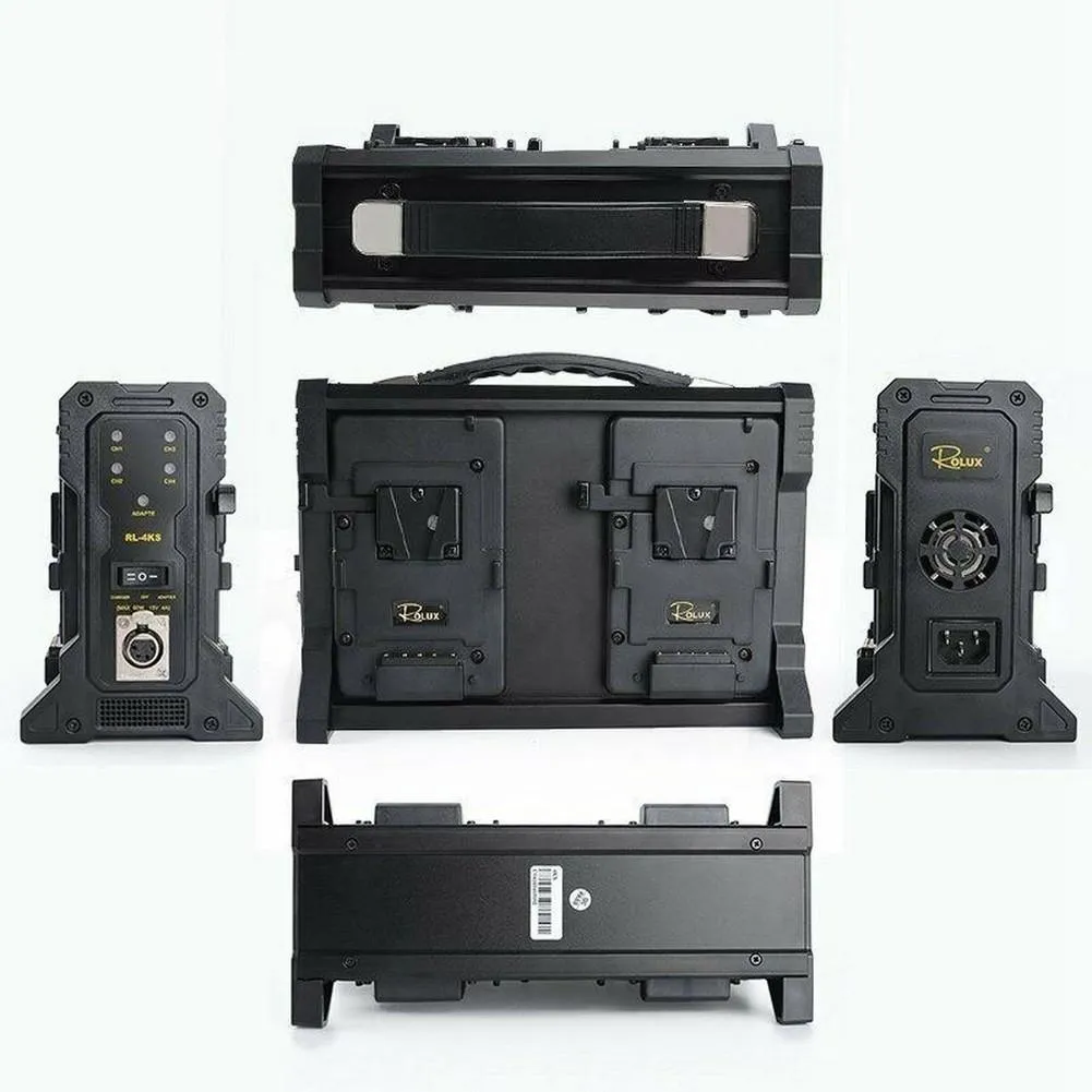 Rolux RL-4KS 4-Channel V-mount Li-ion Battery Charger