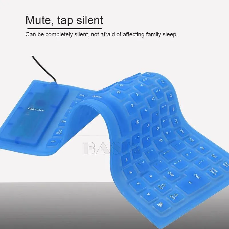 Silicone Foldable Waterproof USB Keyboard