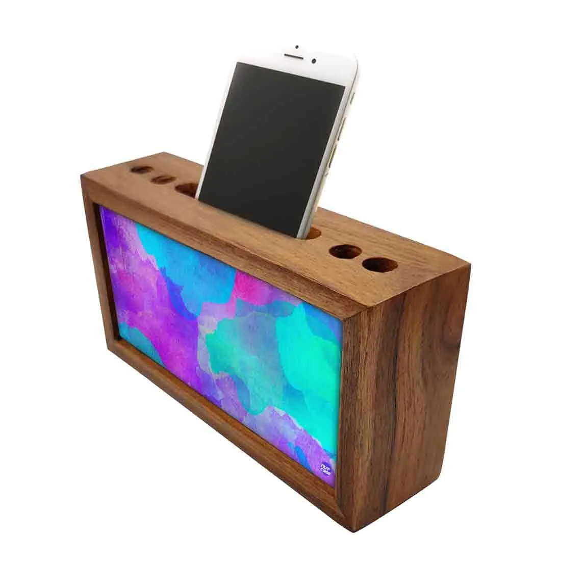 Small Pen Stand Mobile Desk Organizer for Office - Watercolors Paint