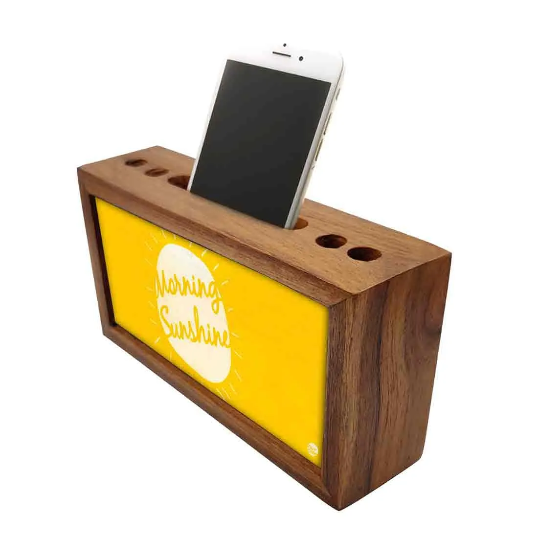 Small Wooden desk organizer - Morning Sunshine