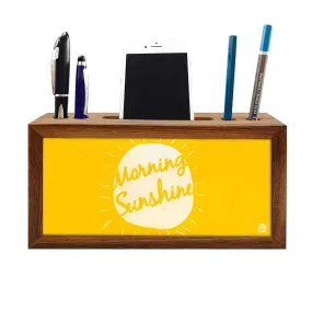 Small Wooden desk organizer - Morning Sunshine