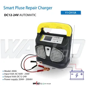 Smart Pluse Repair Charger - 12V/24V- 15A