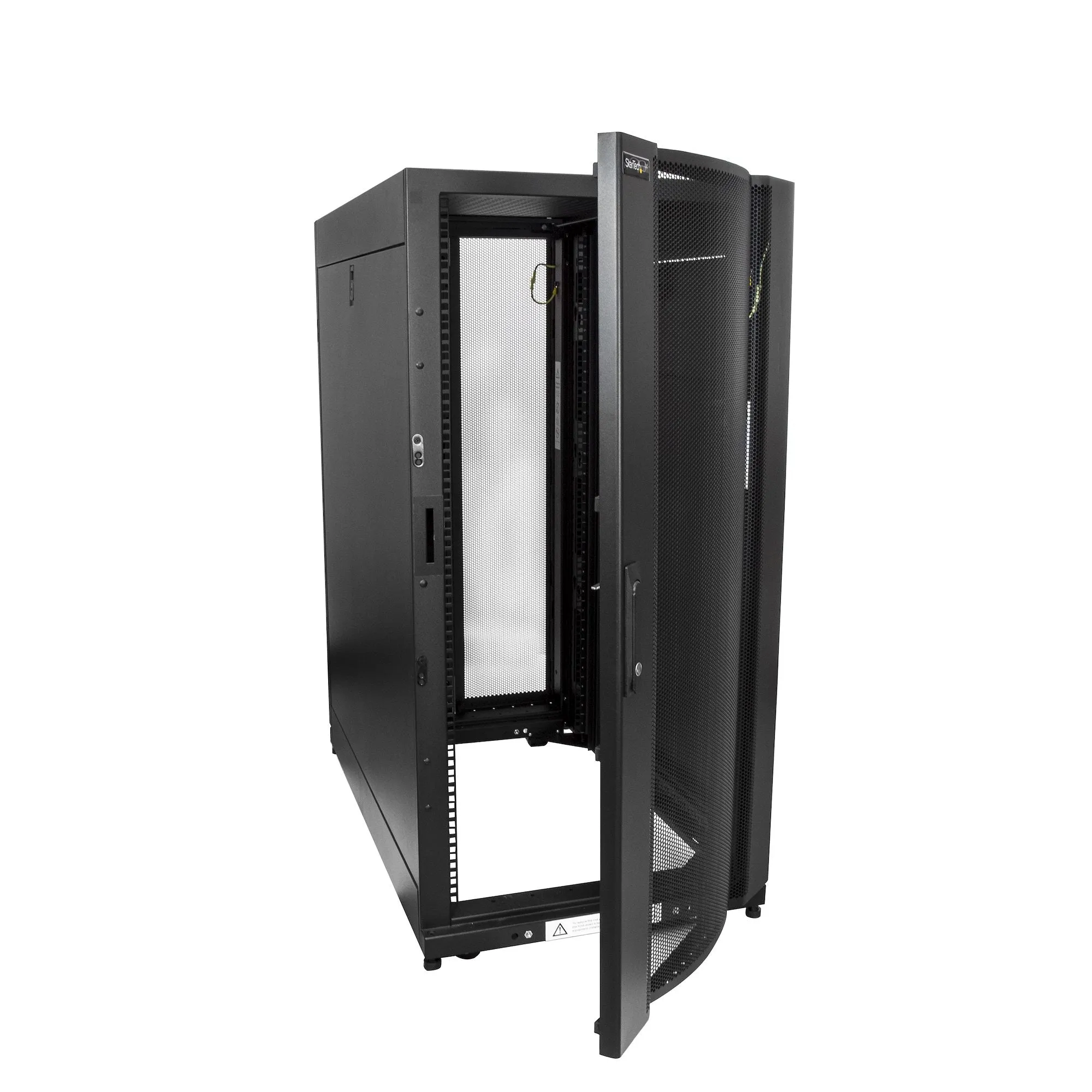 Startech.Com 25U Server Rack Cabinet, 4 Post Adjustable Depth 7" To 35" Locking Vented Mobile/Rolling Network/Data/It Eq