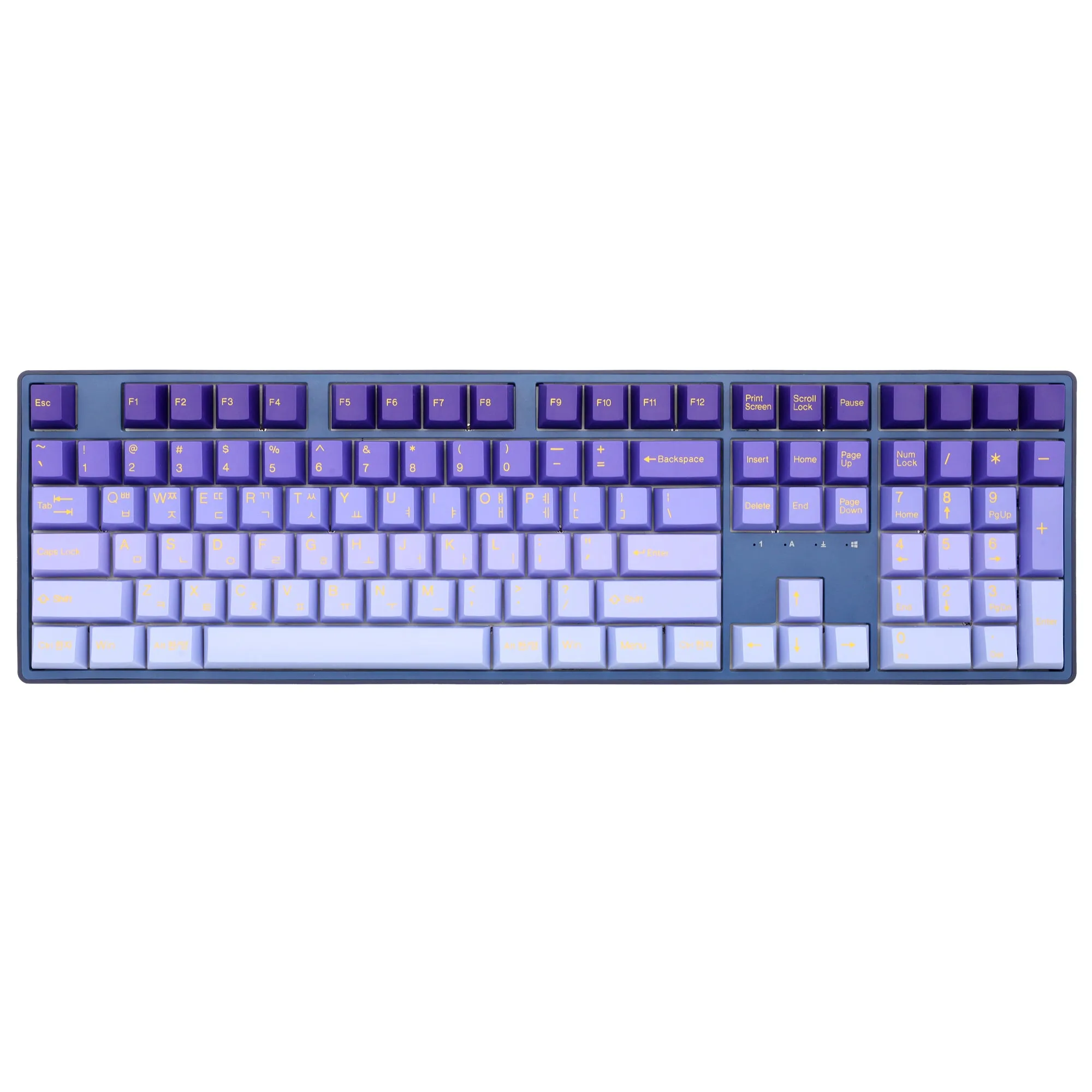 Taihao Gradient Blue Hangul Doubleshots keycap for mechanical keyboard Cubic OEM Profile for BM60 BM68 BM80 BM65 Purple Blue