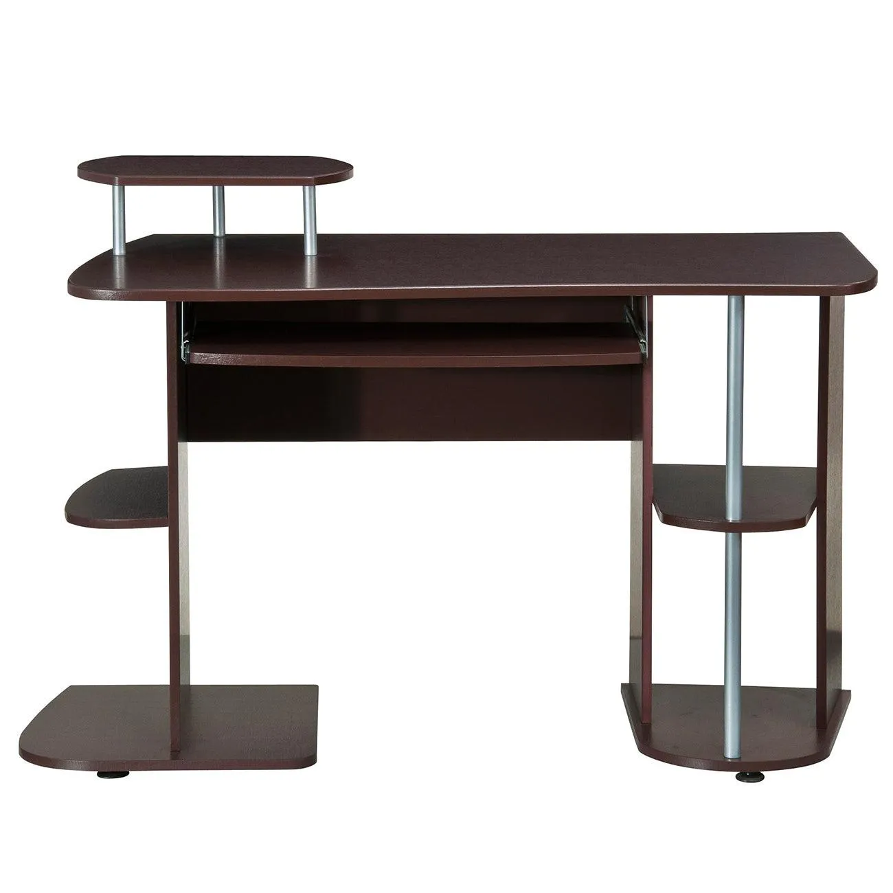 Techni Mobili Complete Computer Workstation Desk WithStorage, Chocolate