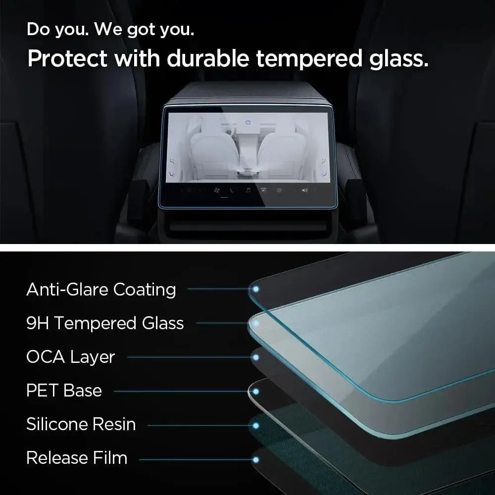 Tesla Model 3 (2024) Screen Protector 8-inch Rear Matte