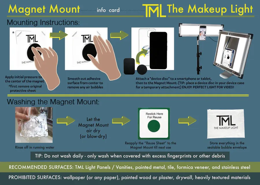 The Makeup Light (TML) - Magnet Mount Set