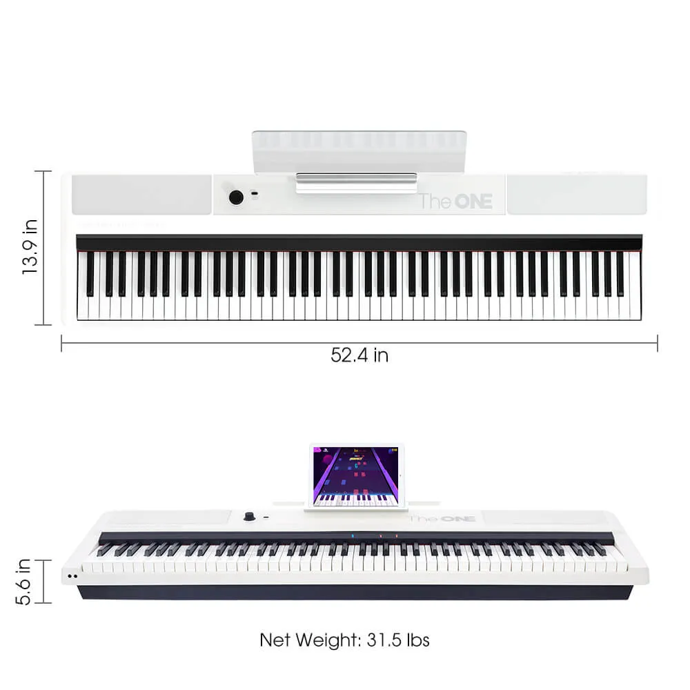 The ONE TON Smart Keyboard Pro, 128 Polyphonies Graded Hammer Action Weighted Stage Piano