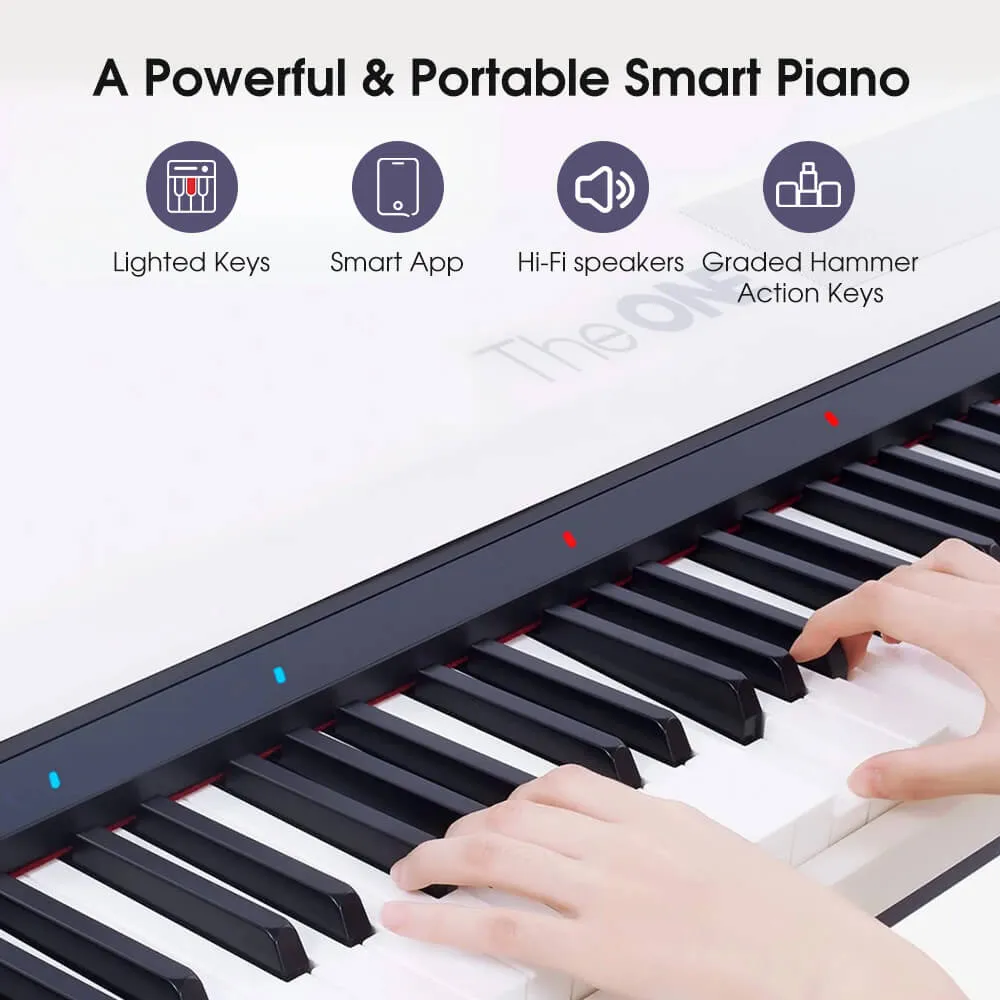 The ONE TON Smart Keyboard Pro, 128 Polyphonies Graded Hammer Action Weighted Stage Piano