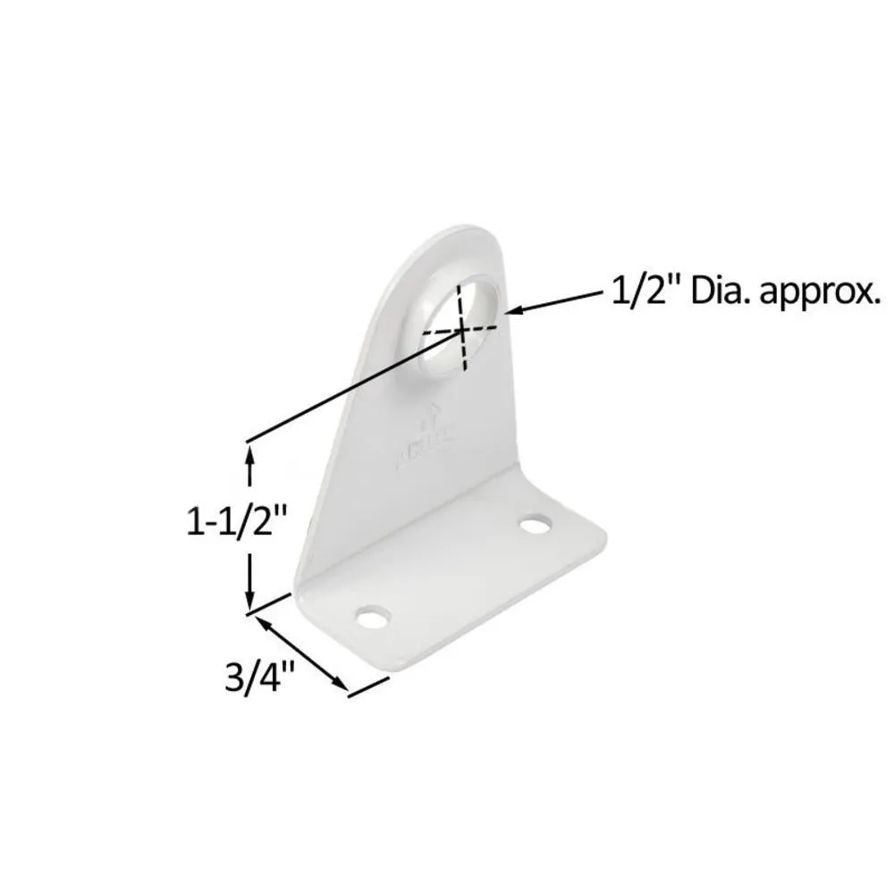 Truth Hardware Bearing Bracket for Sill Extension - White