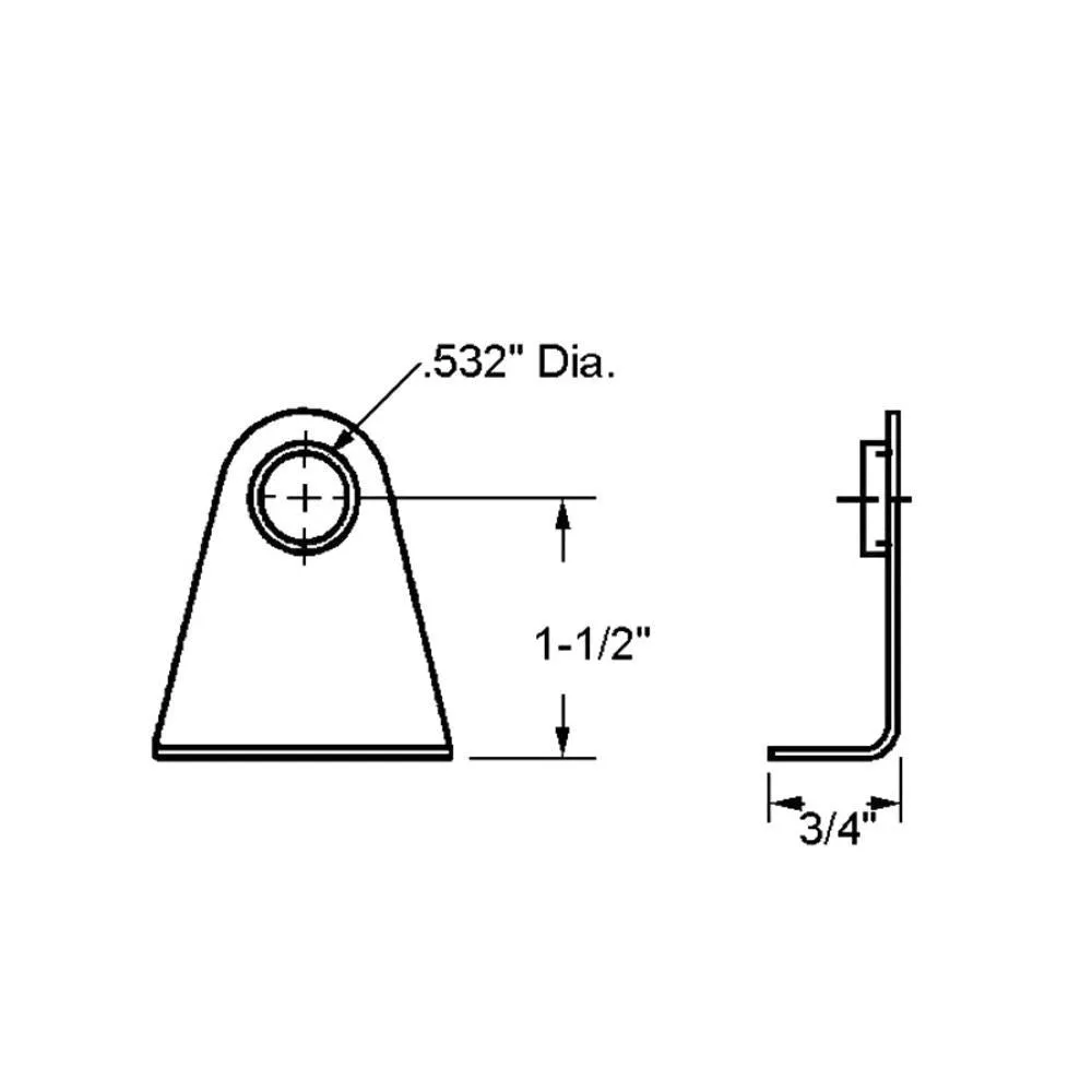 Truth Hardware Bearing Bracket for Sill Extension - White