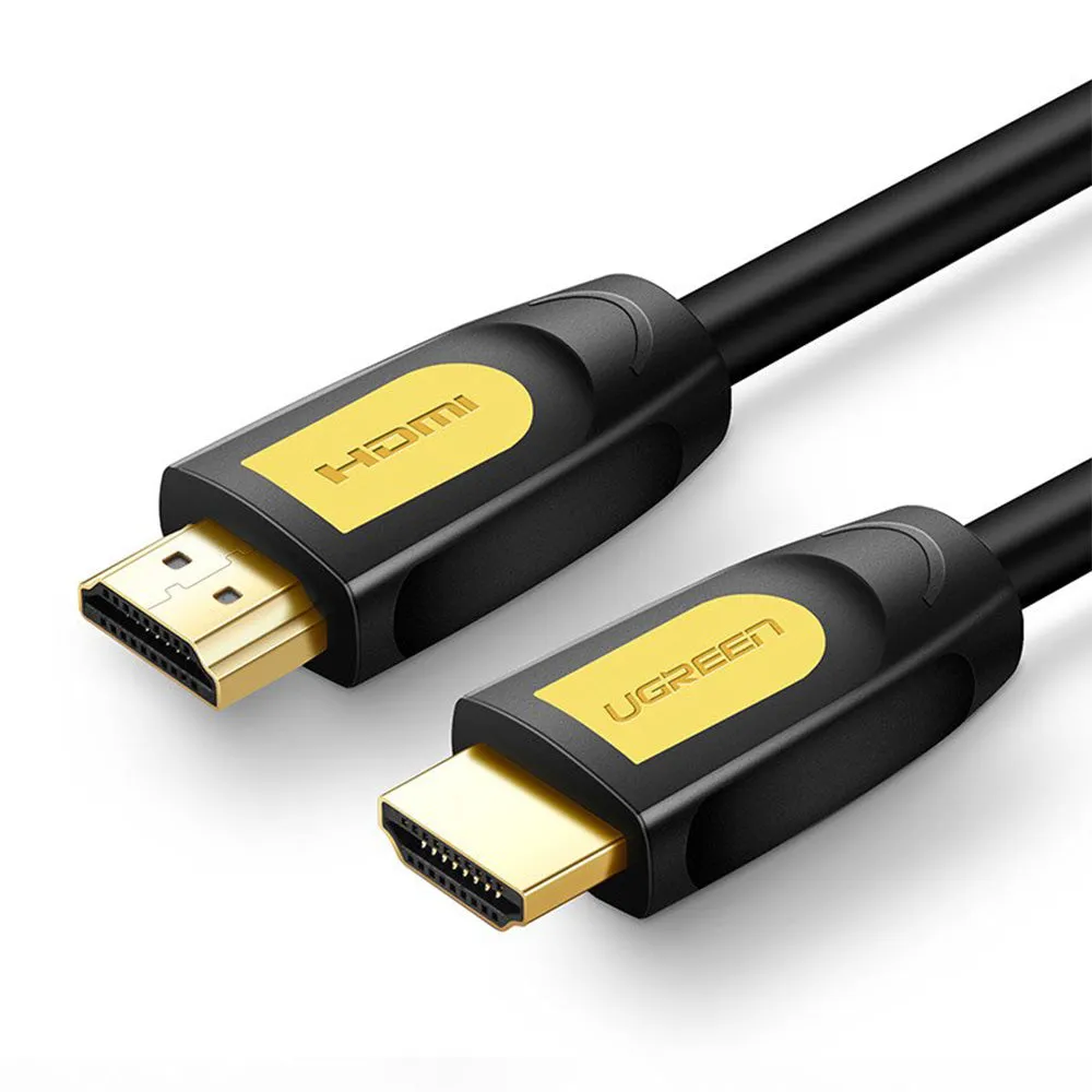 UGREEN HDMI Male-to-Male Cable with Gold-Plated Contacts and 4K@60Hz Support (1M, Black/Yellow) | 10115