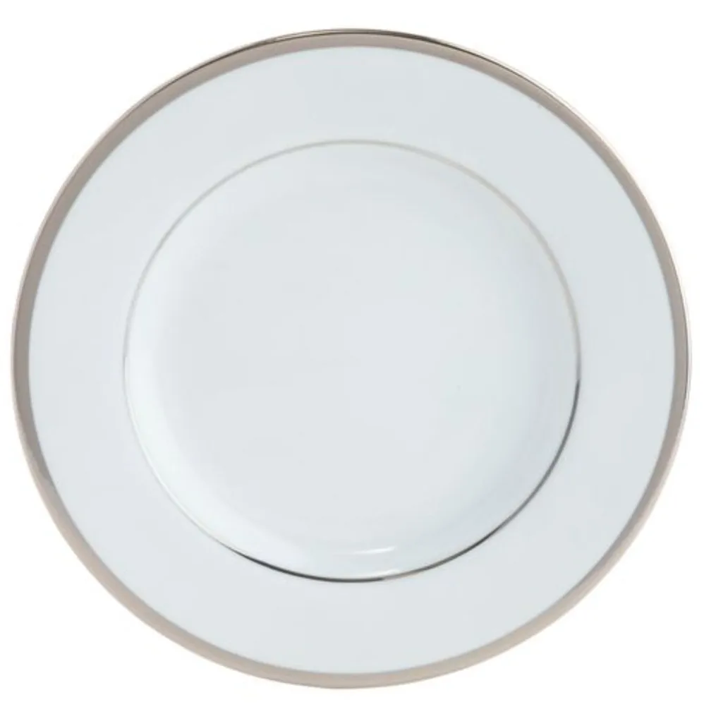 Ultra-White Signature Platinum No Monogram Charger Plate