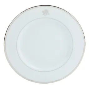 Ultra-White Signature Platinum With Monogram Charger Plate