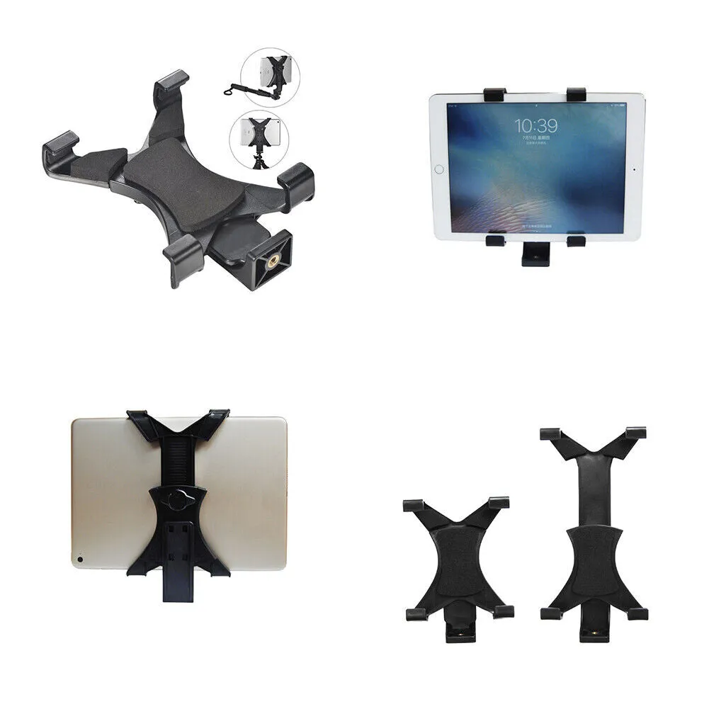 US 1-2 Pack Tablet Tripod Mount Clamp Holder for Apple iPad Samsung 7-10" Tablet