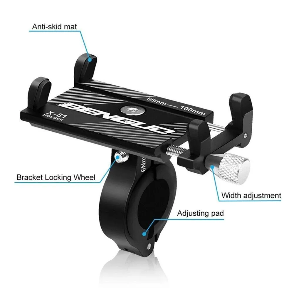 US 2-4 Pc Aluminum Motorcycle Bicycle Universal GPS Phone Holder Mount Handlebar