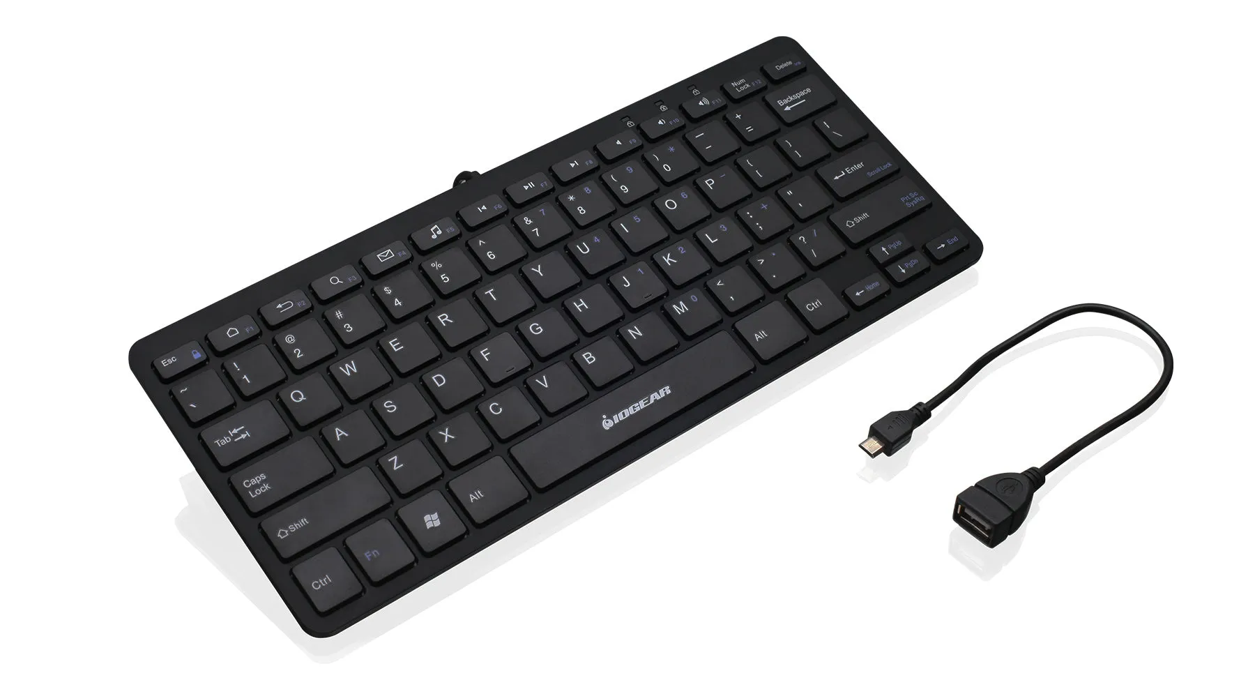 USB Portable Mini Keyboard with Micro USB OTG Dongle