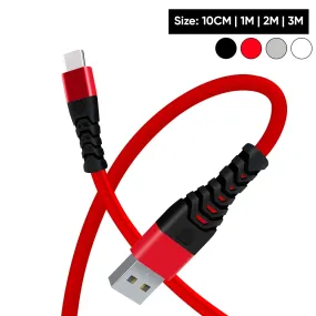 USB Type C Cable Heavy Braided Fast USB Charger Charging Cable