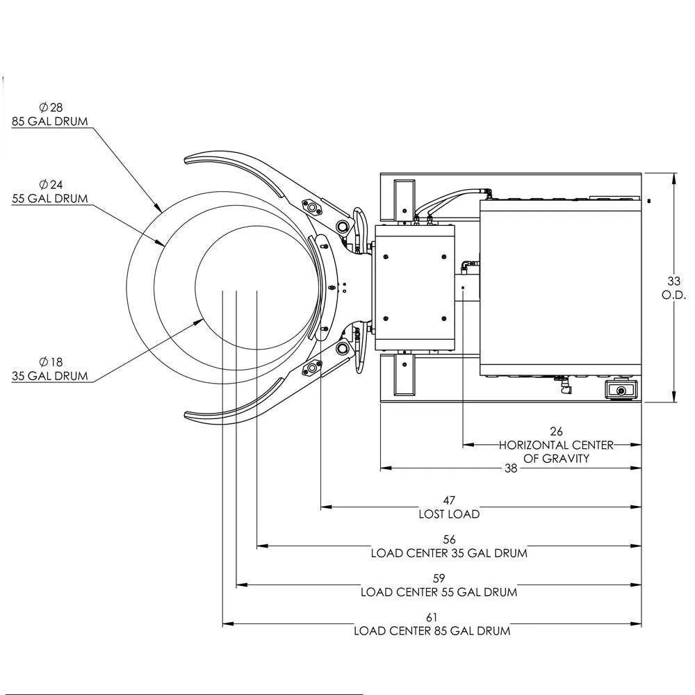 Valley Craft Powered Drum Forklift Attachments