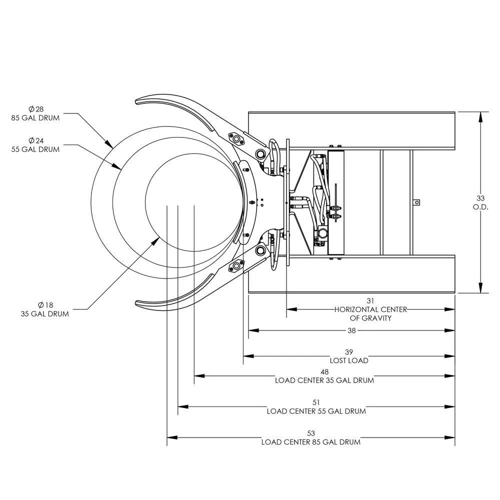 Valley Craft Powered Drum Forklift Attachments