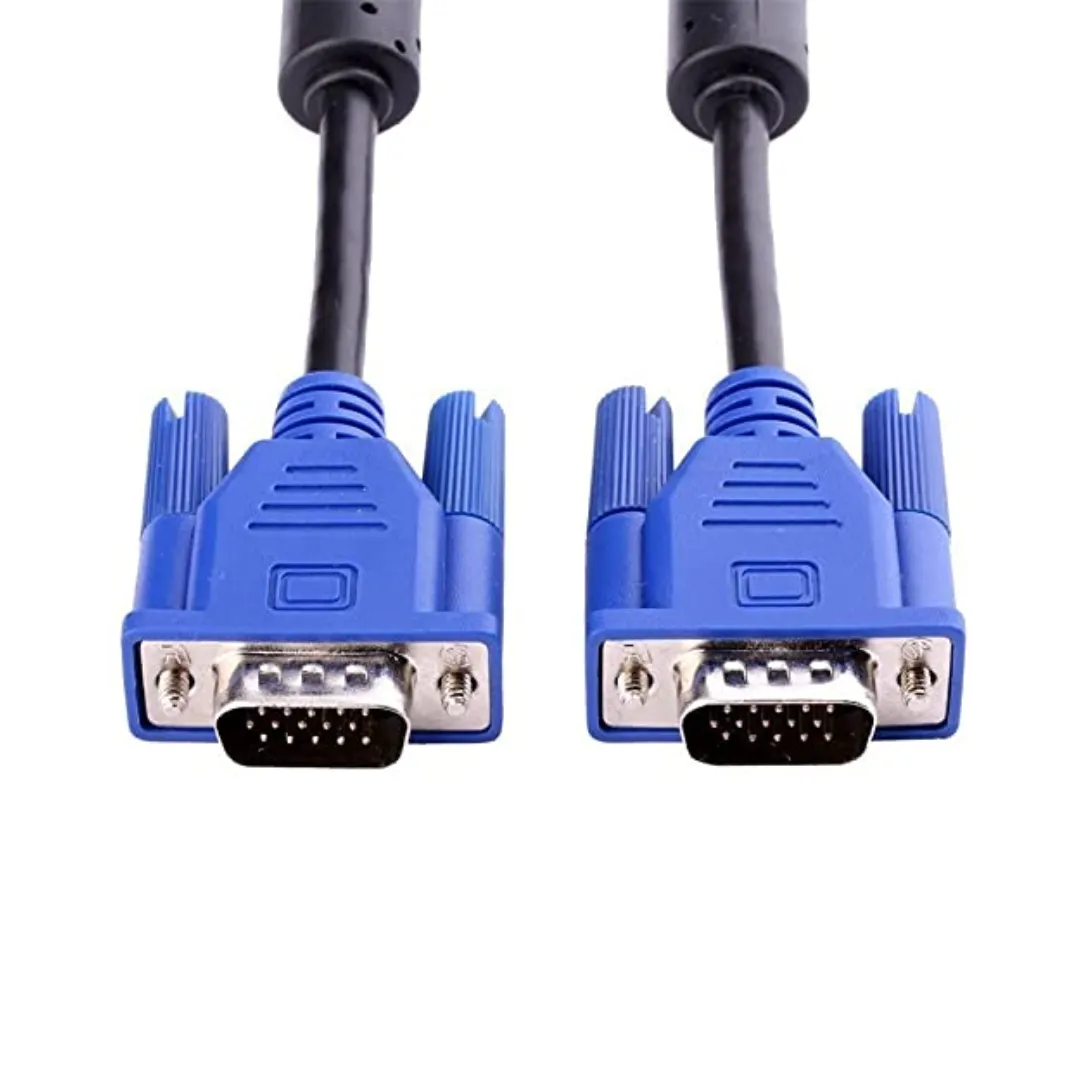 VGA Cable Male to Male 1.5 Meter, Support PC/Monitor/LCD/LED, Plasma, Projector, TFT