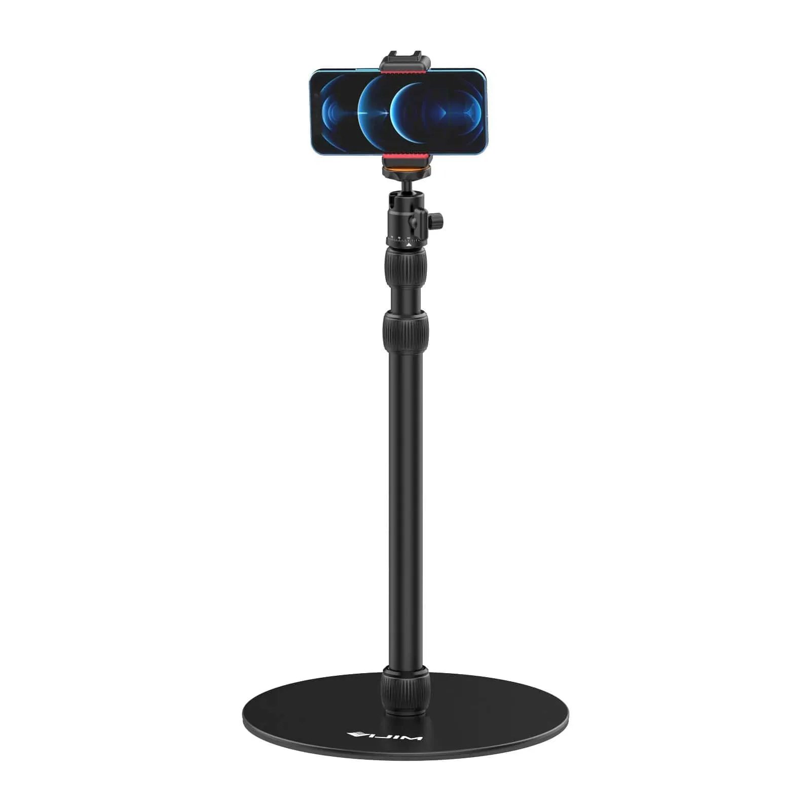 Vijim by Ulanzi LS09 Extendable Heavy Base Stand with 1/4-inch Ball Mount, Smartphone Clip, and Action Cam Adapter for Cameras and Lights | 2952