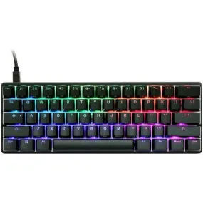 Vortex Poker 3 60% RGB Backlit 61 Keys Compact Mechanical Gaming Keyboard Cherry MX Speed Silver Linear Fast Switch