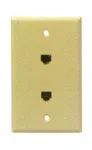 WALL PLATE DUAL 6c SOOTH (WHIT