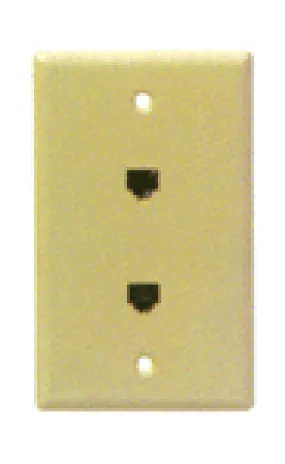 WALL PLATE DUAL 6c SOOTH (WHIT