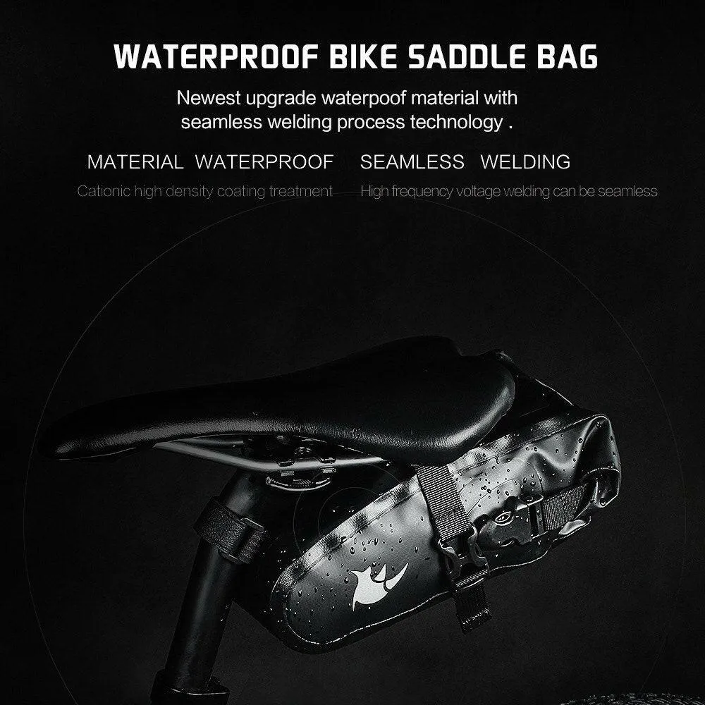 Waterproof Bicycle Saddle Bag Cycling Strap-on Seat Bag MTB Road Bicycle Phone Holder Repair Tools Bag