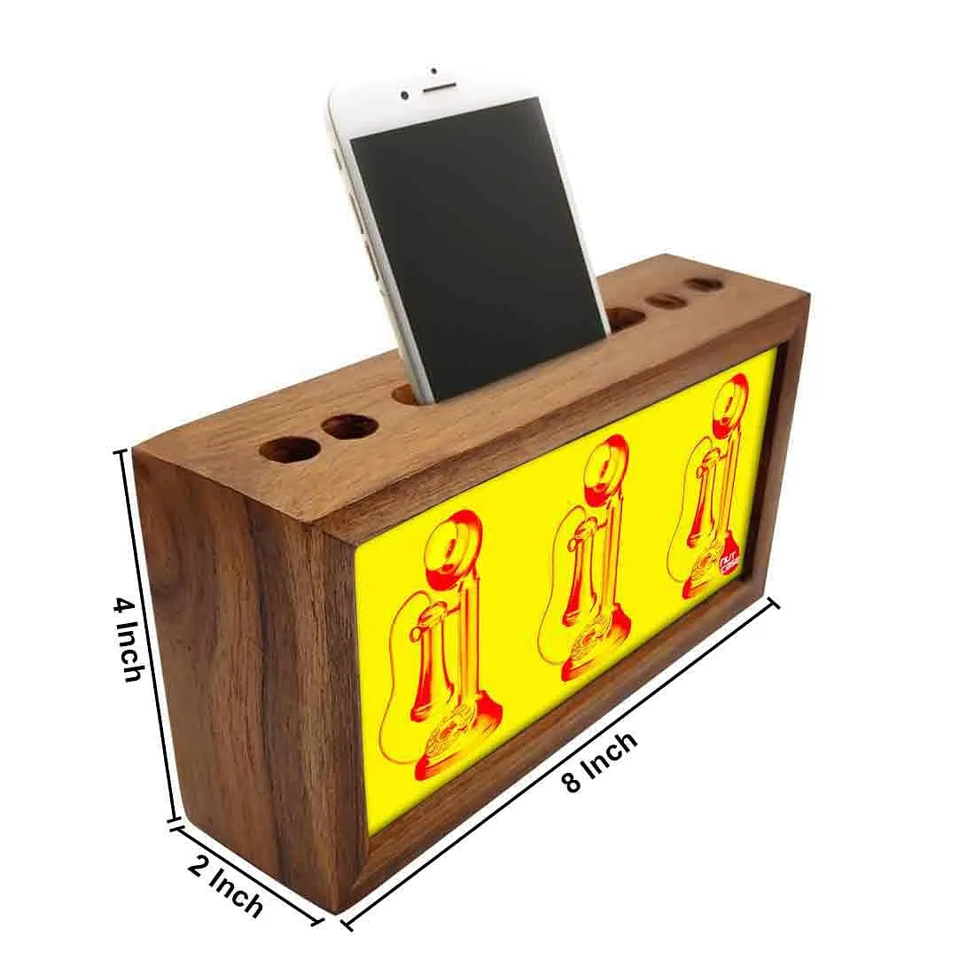 Wood office organizer Pen Mobile Stand - Phone Home