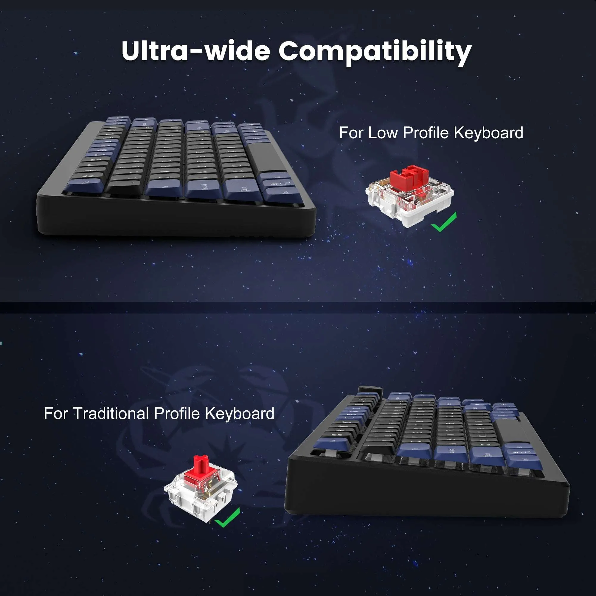 XVX Constellation Low Profile PBT Dye-Sub Keycap (132-Key)