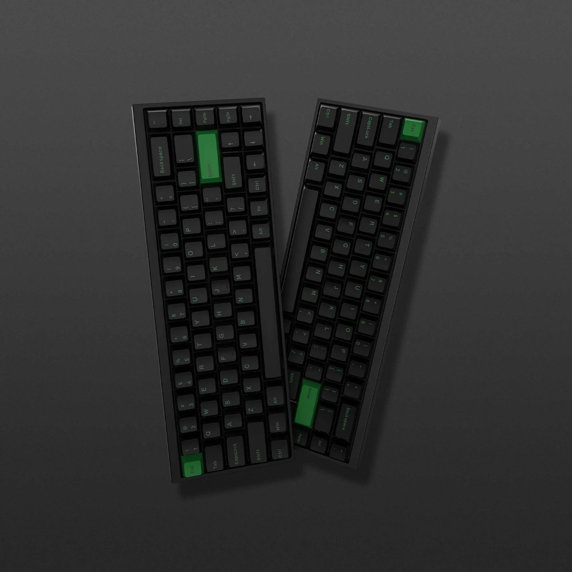 XVX Green on Black Doubleshot Cherry Profile Keycap Set (168-Key)