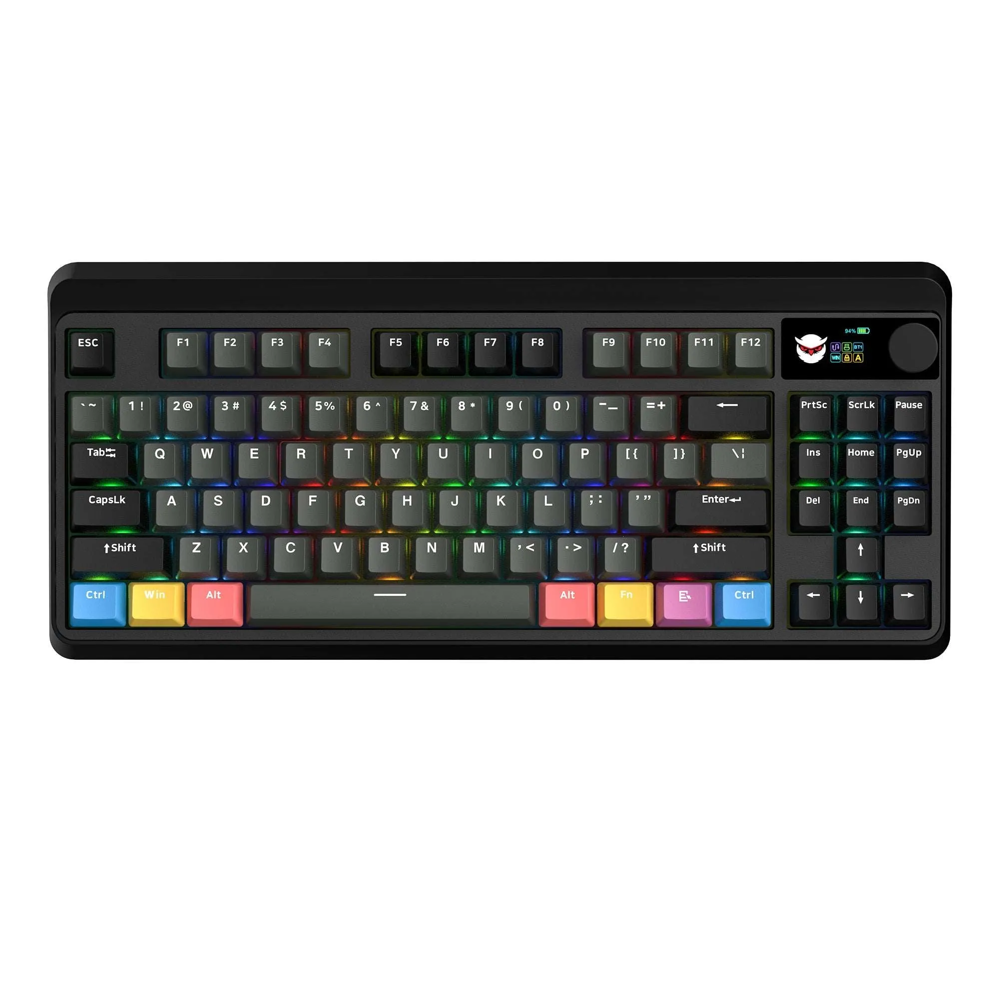 XVX M87 Pro Tri-Mode Smart Display Mechanical Keyboard (Coral Sea/Retro Grey/Shadow)