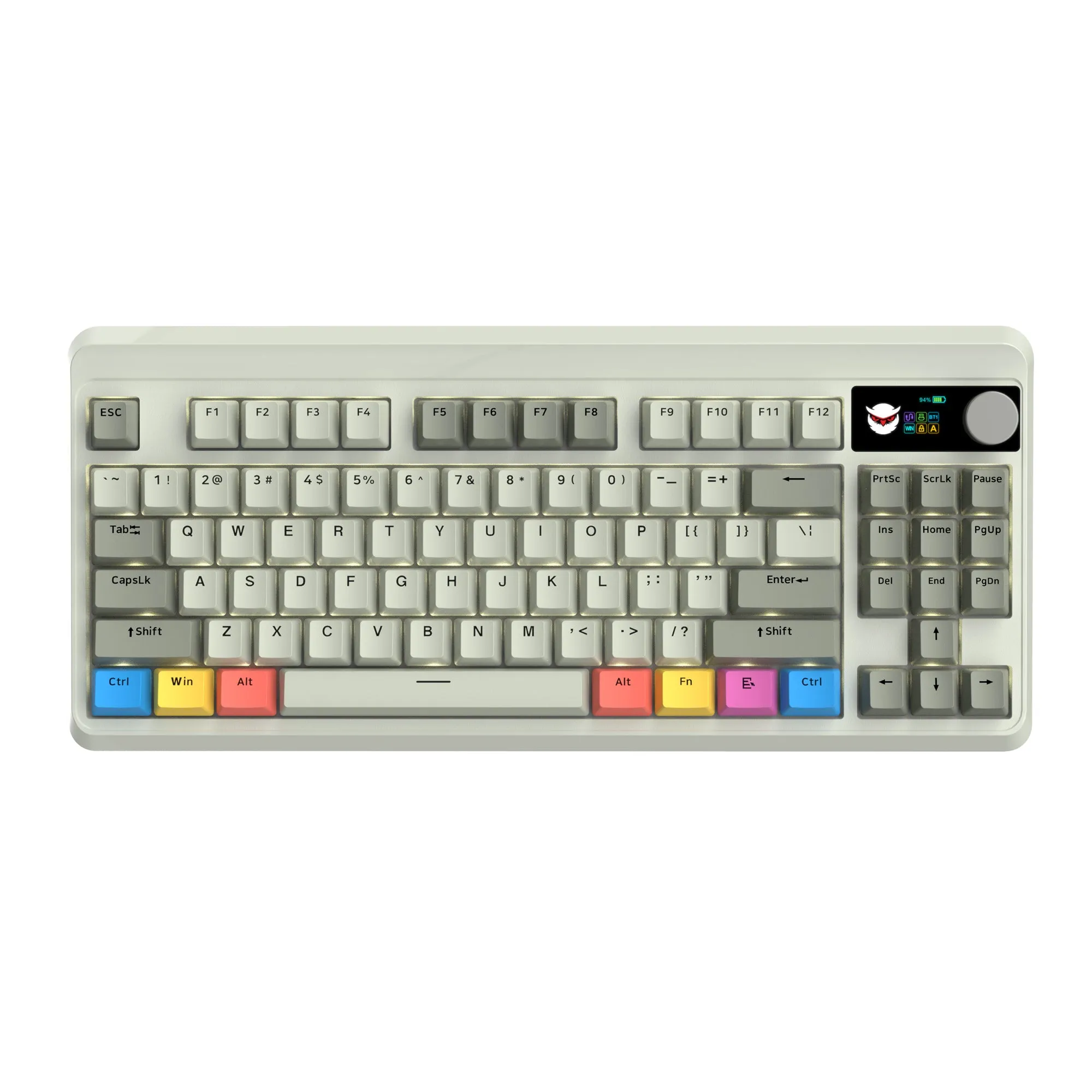 XVX M87 Pro Tri-Mode Smart Display Mechanical Keyboard (Coral Sea/Retro Grey/Shadow)