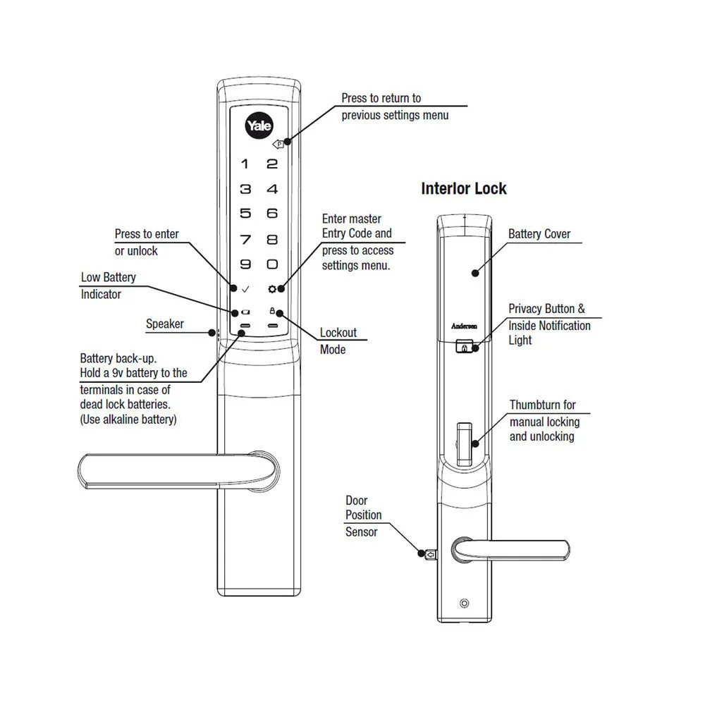 Yale Wi-Fi Assure Lock for Andersen Patio Doors