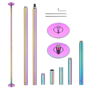 Yescom 10.8ft Colorful Portable Spinning Pole D45mm